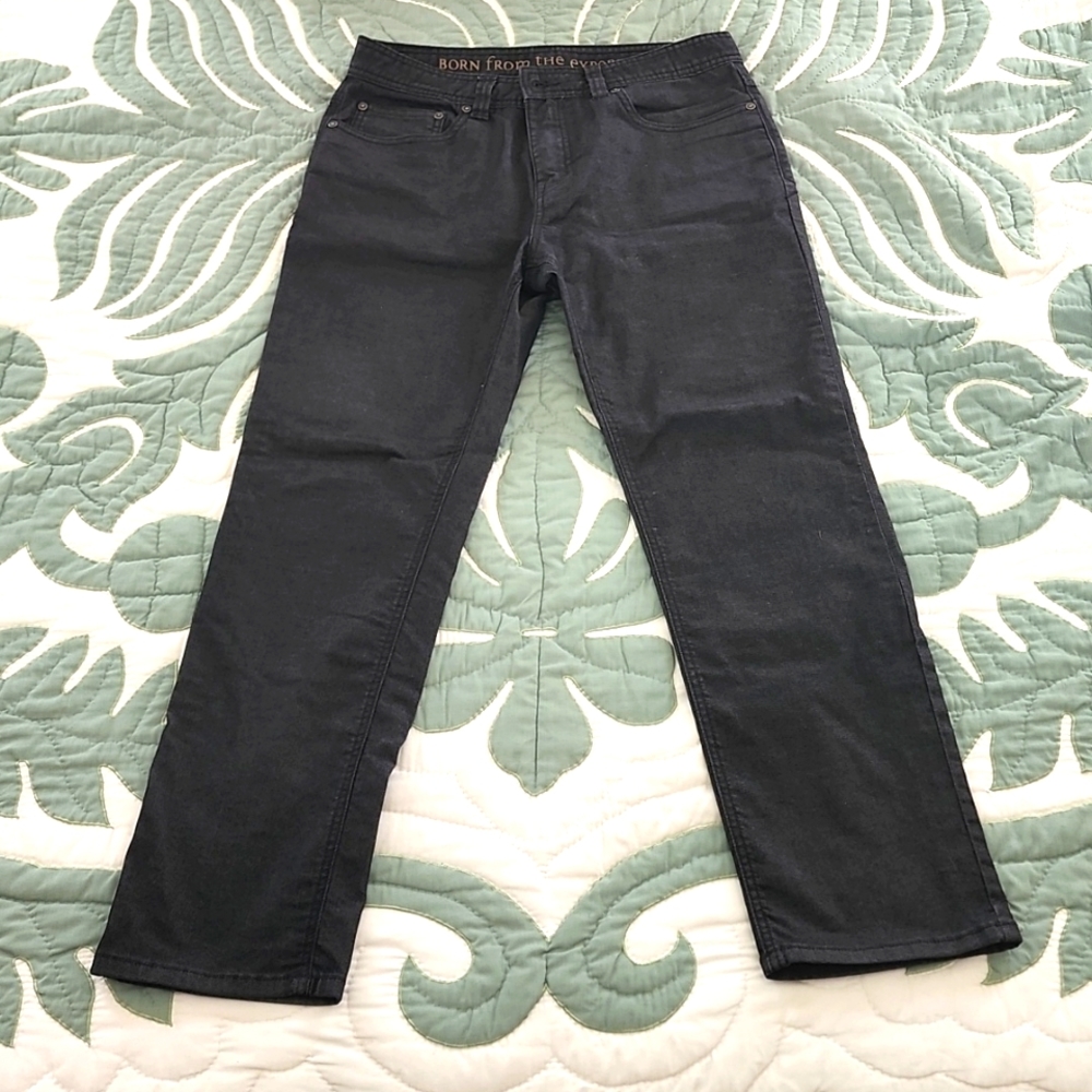 Men's Prana 32 x 30 slim fit Bridger Black Out Jeans